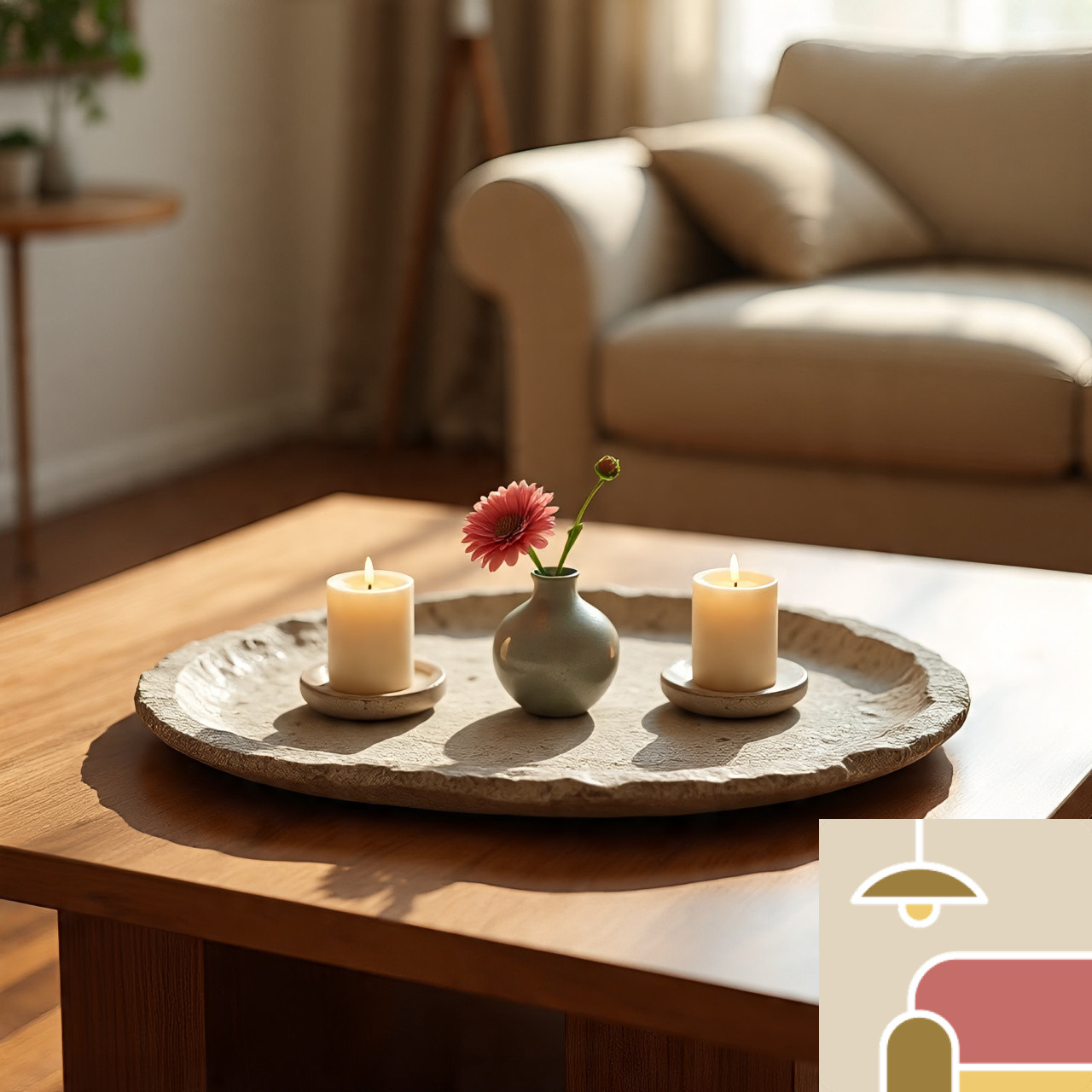 textured_stone_decorative_tray_on_a_coffee Stone Table Tray - Image 1